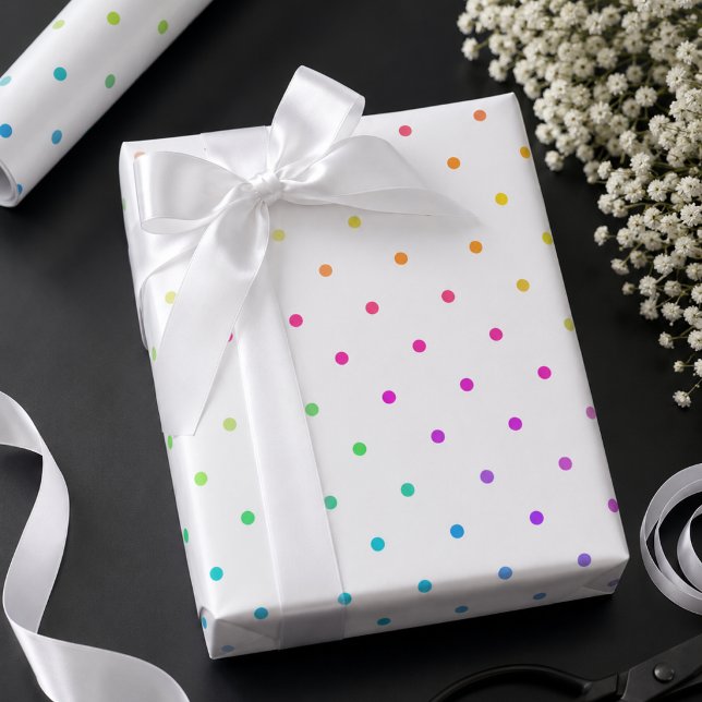 Weiß mit Polka Dots Wrapping Paper von Multicolor Geschenkpapier (Von Creator hochgeladen)