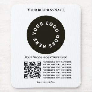 Weiß mit QR-Code fügen Sie Ihren eigenen Text und Mousepad