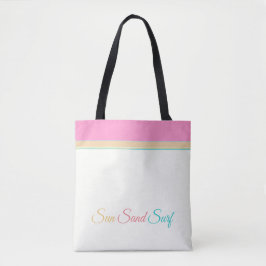 Weiß mit Rosa Orange und Aqua > Sommerliche Tasche