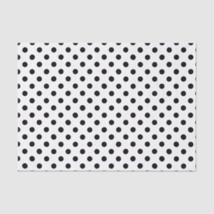 Weiss mit schwarzen Tupfen Seidenpapier