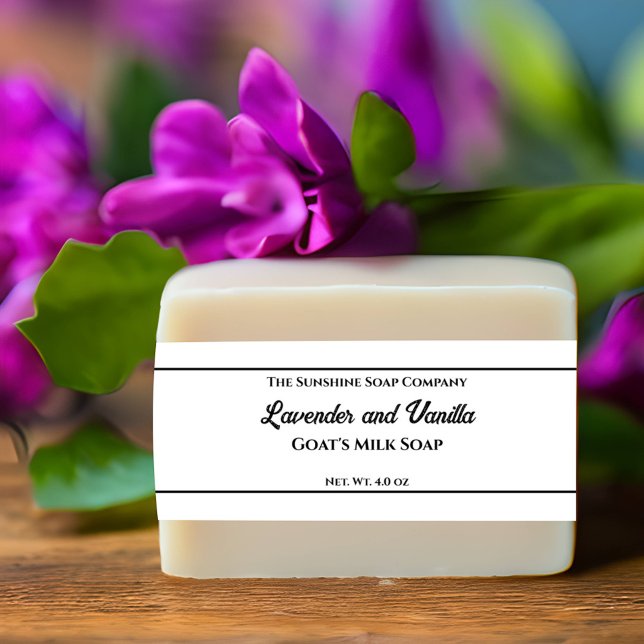 Weiß mit schwarzer Text-Seife Bauchband Einladungsbanderole (Von Creator hochgeladen)