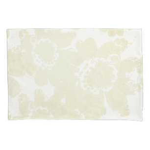Weiß mit weißem Pillowcase mit Blütenmuster Kissenbezug
