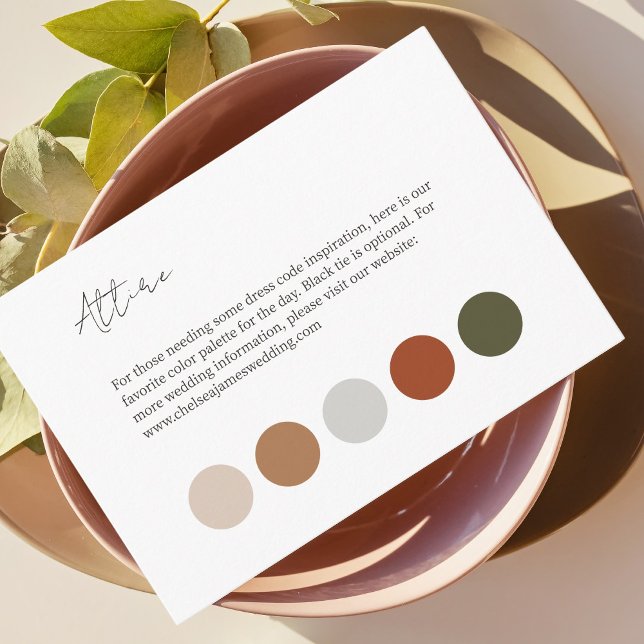 Weiß | Neutrale Punktkleidung für Hochzeitskleidun Begleitkarte (Von Creator hochgeladen)