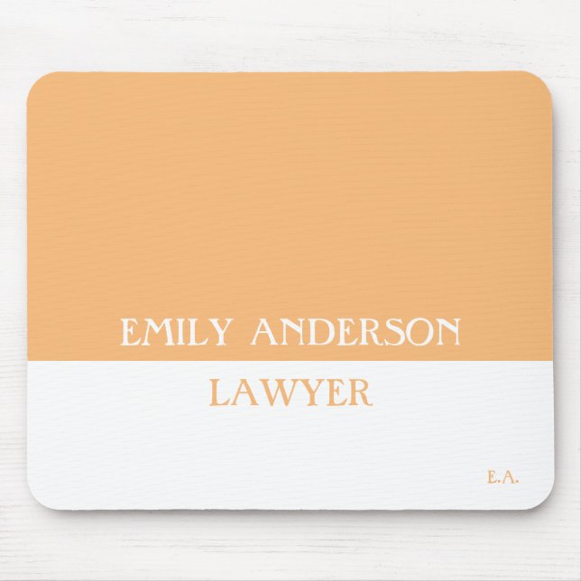 Weiß-orange personalisieren mousepad (Vorne)