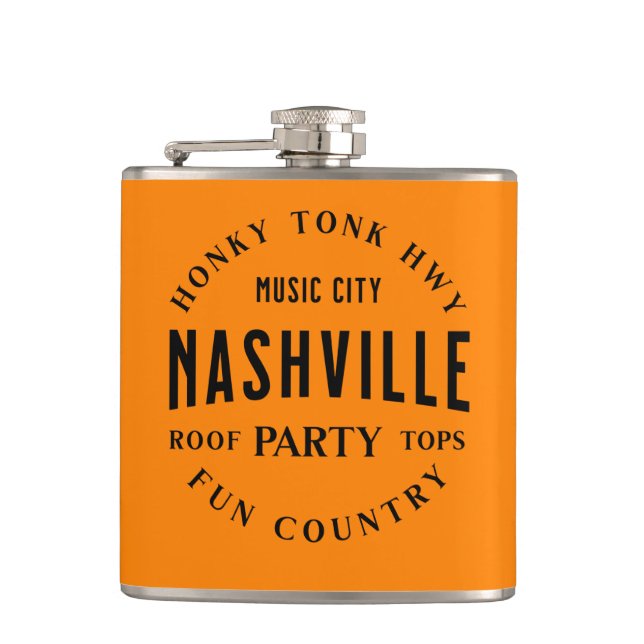 Weiß-Party Liquor Vinyl Wrapped Flask Flachmann (Vorderseite)