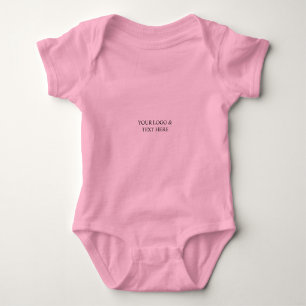 Weiß personalisiert – Ihr Logo und Text hier Baby Strampler