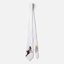 Weiß - Pinup - Neck Tie Krawatte