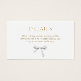 Weiß | QR-Abschlusskarte für Hochzeitsszenarien