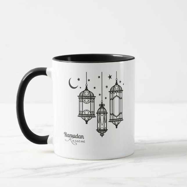 Weiß Ramadans Kareem 325 ml-Klassiker-Tasse Tasse (Links)