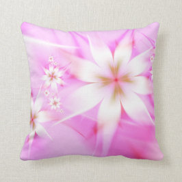 Weiß rosa Blume Abstrakt Floral Hübsch Kissen