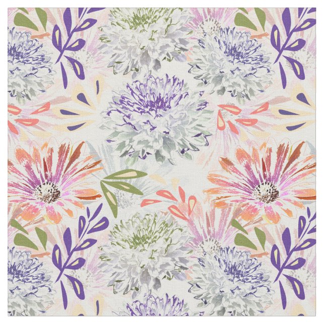Weiß, rosa Blume Stoff (Nahaufnahme)