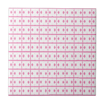 Weiß-rosa Keramik-Fliese