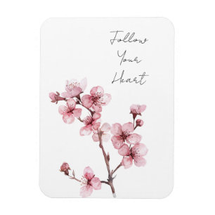Weiß rosa Kirschblossom Bläserblüte Magnet