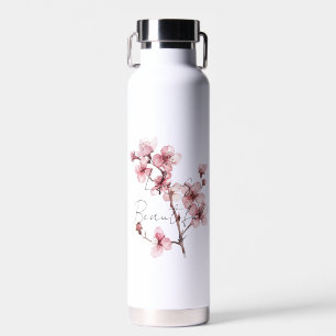 Weiß rosa Kirschblossom Bläserblüte Trinkflasche