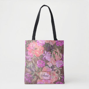 Weiß, Rosa, Rot, Pfannkuchen, Blume Tasche