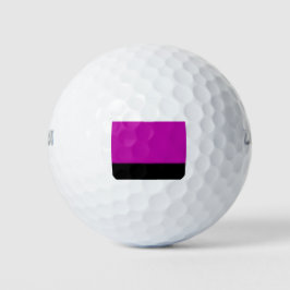Weiß, Rosa und Schwarz Golfball