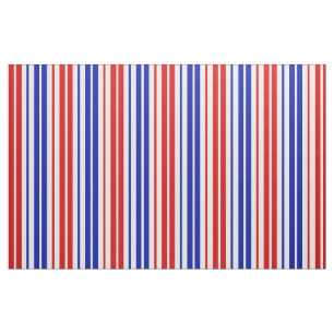 Weiß Rot Blau Streifen Muster Stoff