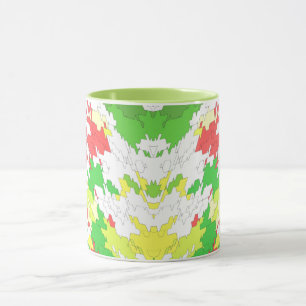 Weiß-Rot-Gelb-CHRISTMAS Tasse