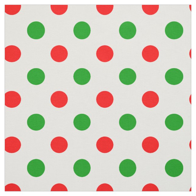 Weiß-Rot-Grün-Punkte-Design  Stoff (Muster)