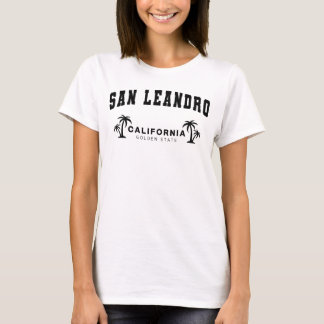 Weiß San Leandro, Kalifornien T-Shirt