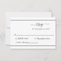 Weiß Schwarz Elegant Traditionelle Hochzeit