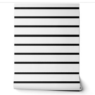 Weiß-Schwarz-Streifen-Design Tapete