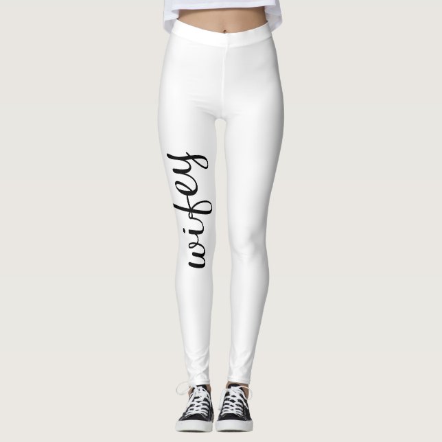 Weiß-Schwarz-Weiß-Design2 Niedliche Girl-Chic Leggings (Vorderseite)