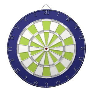 Weiß, Silber, Limones und Marine Dartscheibe