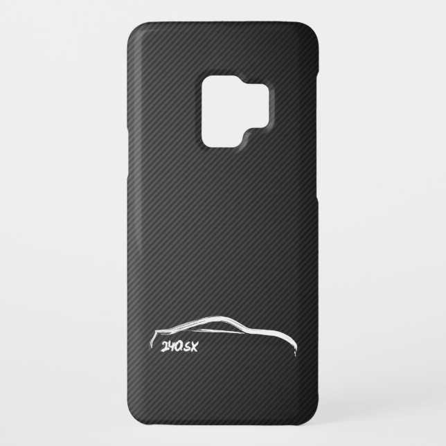 Weiß-Silhouette Nissans Silvia 240sx Case-Mate Samsung Galaxy Hülle (Rückseite)