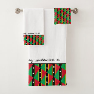 Weiß ST KITTS FLAG Badhandtuch Set