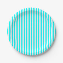 Weiß Stripes Aqua