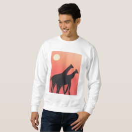 Weiß Sweatshirt mit Giraffendesign