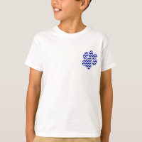 Weiß-T-Shirt der KINDZickzack Tatzen-SS