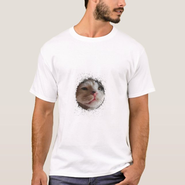 Weiß T - Shirt zum Foto hinzufügen (Vorderseite)