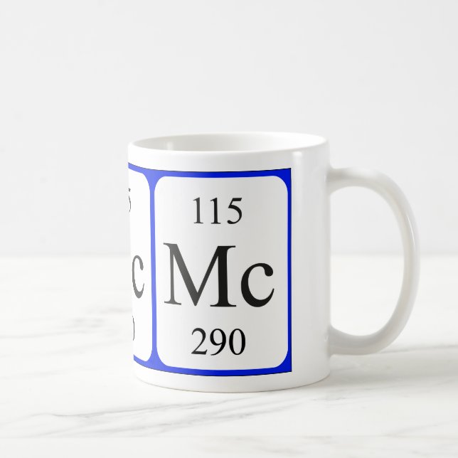Weiß-Tasse des Elements 115 - Moscovium Kaffeetasse (Rechts)