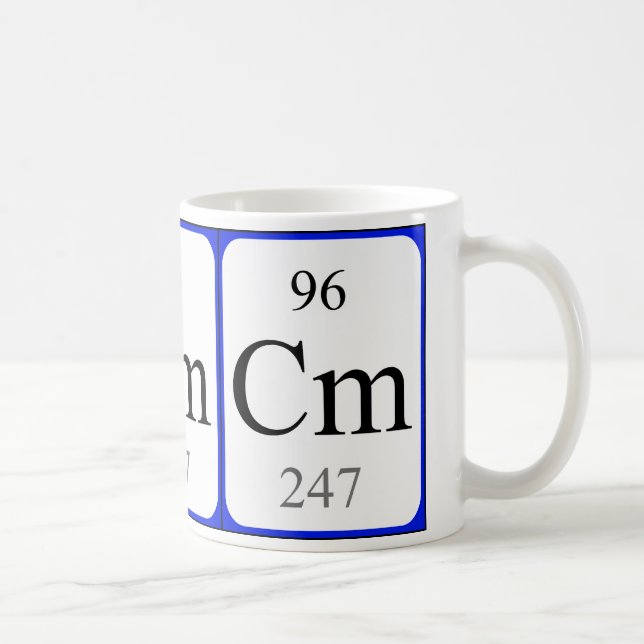 Weiß-Tasse des Elements 96 - Curium Kaffeetasse (Rechts)