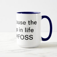 Weiß-Tasse des Linux-Leben-15oz