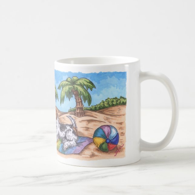 Weiß-Tasse DrahtFox endlose Sommer-11oz Kaffeetasse (Rechts)