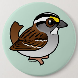 Weiß-throated Spatz Button