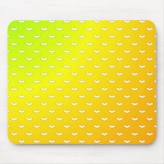 Weiß Tiny Bats gelb Mousepad (Vorne)