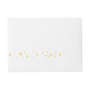 Weiß u. Goldfolien-elegante Karten-Verpackung um Rundum-Adressaufkleber