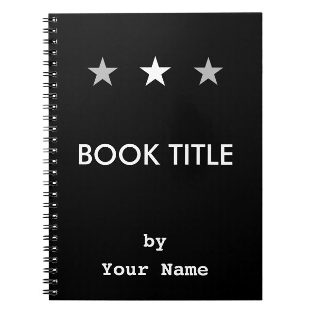 Weiß u. Grau spielt Ihr Buch-Projekt - Notizbuch Notizblock (Vorderseite)