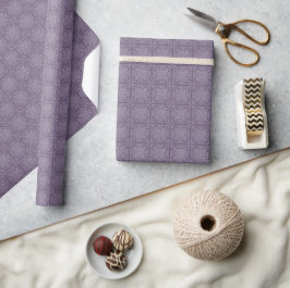 Weiß über Lila Crochet Chart Wrapping Paper Geschenkpapier