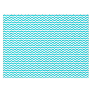 Weiß und Aqua-Zickzack-Muster Tischdecke