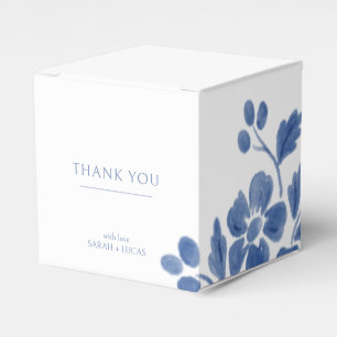 Weiß und Blau   Blumenhochzeit Geschenkschachtel