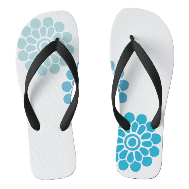 Weiß und Blau Flip Flops (Fußbett)
