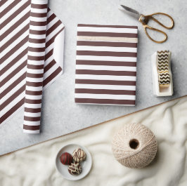 Weiß und braun, große Streifen Schokolade Liebe Geschenkpapier