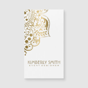 Weiß und Gold Magnetkarte