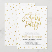 Weiß und Gold | Modern Surprise Retirement Party