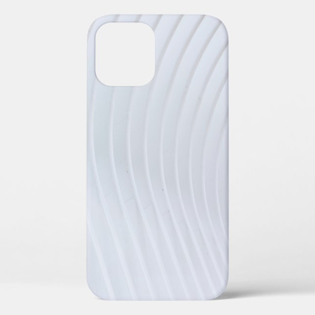 Weiß und grau gestreifte Spinnstoffe Case-Mate iPhone Hülle (Rückseite)